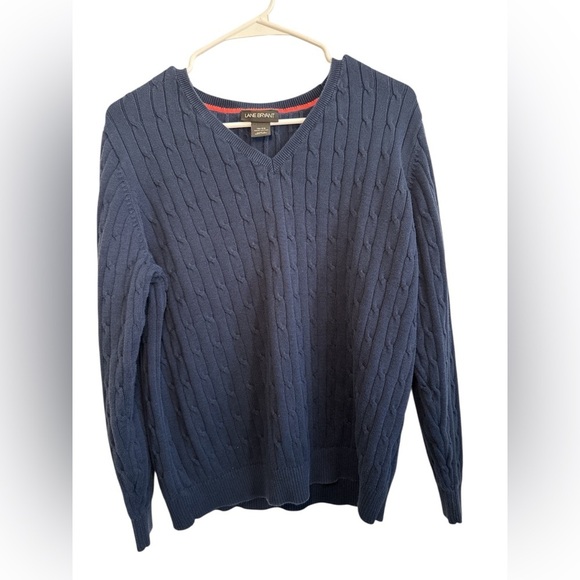 Lane Bryant Sweaters - Lane Bryant V-Neck Cable Knit Sweater